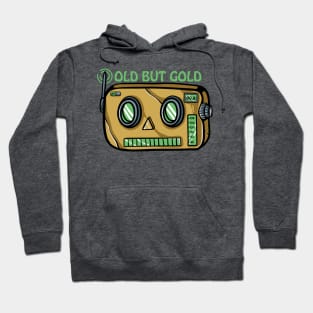 Vintage Robot Radio Designs for Seniors with Humor Hoodie